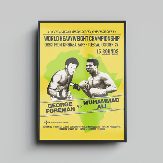 The Rumble in the Jungle - Framed Print