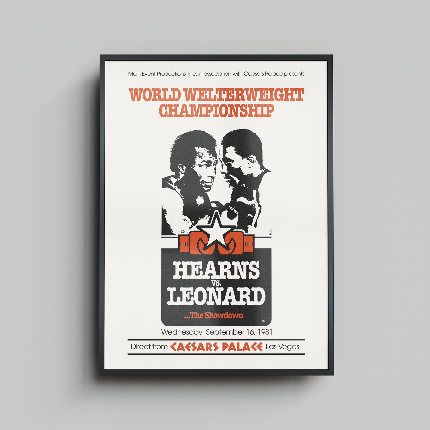 Hearns vs Leonard - Framed Print