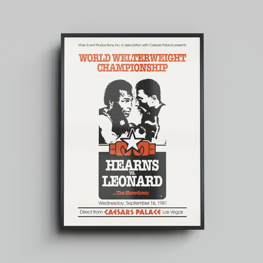 Hearns vs Leonard - Framed Print