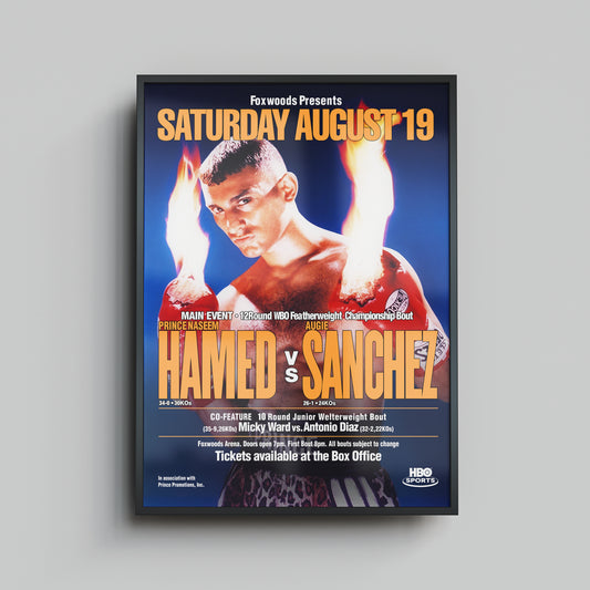 Prince Naseem Hamed vs Augie Sanchez - Framed Print